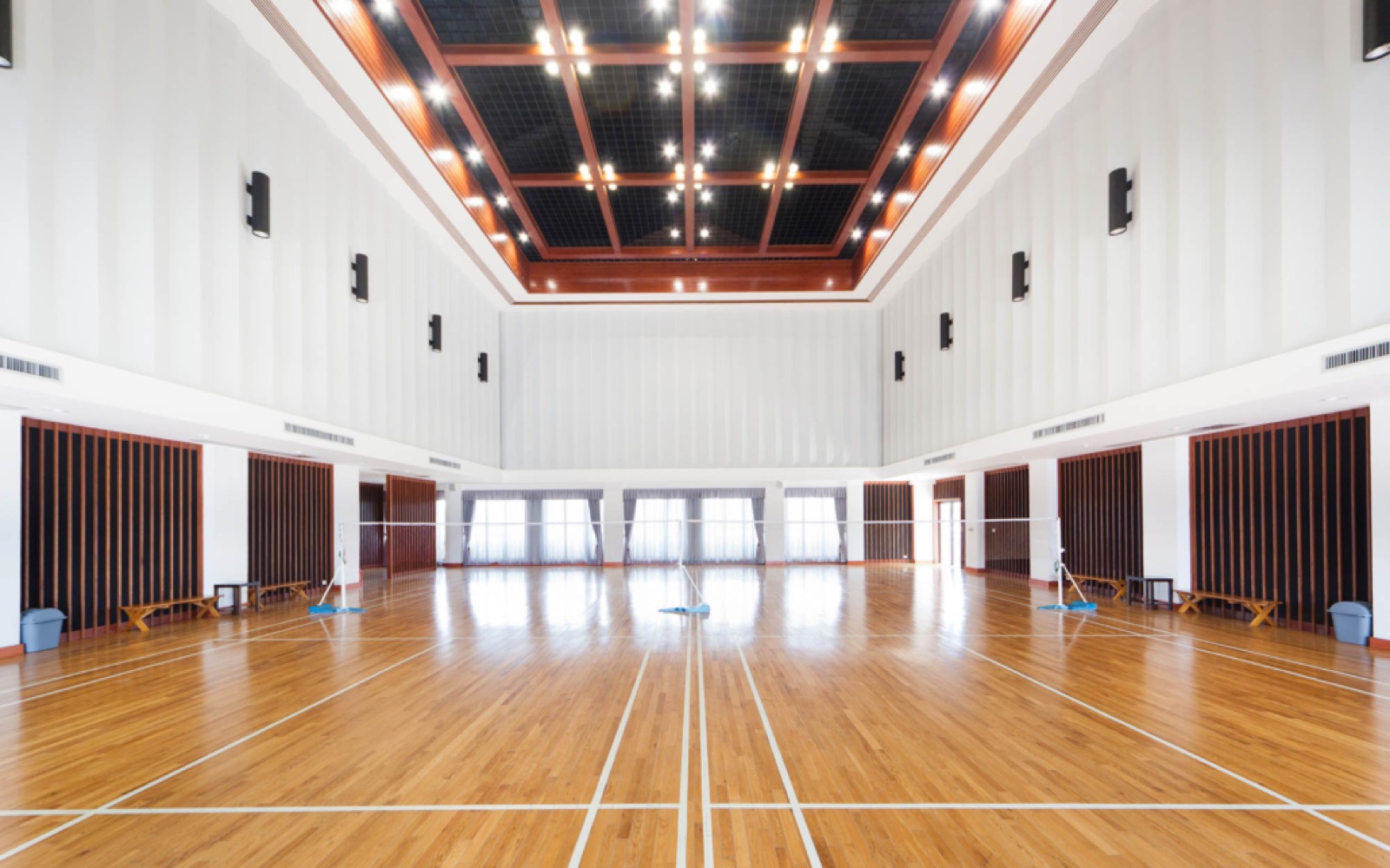High School Gym with LED Lighting